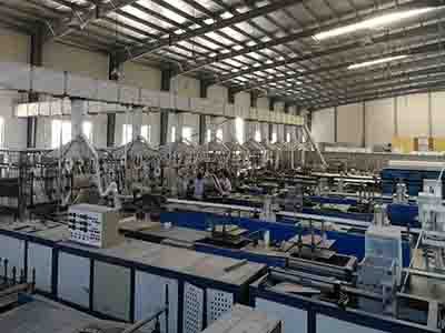 Pultrusion production lines for manufacturing FRP profiles