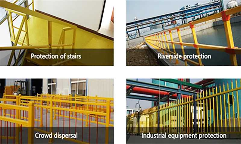 Fiberglass fence panels installed in an industrial perimeter
