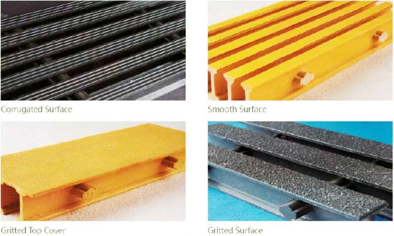 FRP GRP Fiberglass Pultruded Bar Grating Different Surface Types by Waytong Factory Supplier